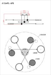 Потолочная люстра Arte Lamp A1364PL-6PB