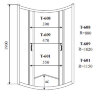Timo ALTTI душевой угол 601 Clean Glass (100*100*190), шт