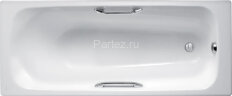 Ванна чугунная Jacob Delafon MELANIE 160x70 см с антискользящим покрытием, с отверстием для ручек,