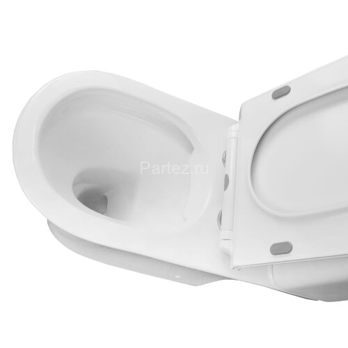 Унитаз-компакт AZARIO FRETTA ROUND 650x340x790 напольный, безободковый, в комплекте с бачком и сиден