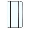 Душевое ограждение Azario RICHMOND (900х900х2000), БЕЗ ПОДДОНА, прозрачное стекло 6 мм, цвет профиля черный (AZ-NAG3231 900 Black)