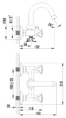Смеситель для ванны Lemark Plus Flame LM1012C