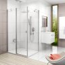 Неподвижная душевая стенка Ravak Chrome CPS-100, профиль белый, стекло прозрачное