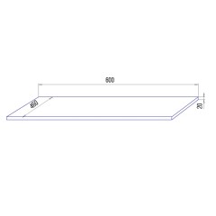 Столешница на тумбу Lotos 60 МДФ, белый глянцевый (CS00091638)