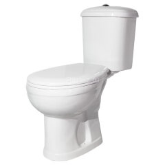 Унитаз-компакт Дора Стандарт, горизонтальный выпуск, с сиденьем, белый (47301130402)