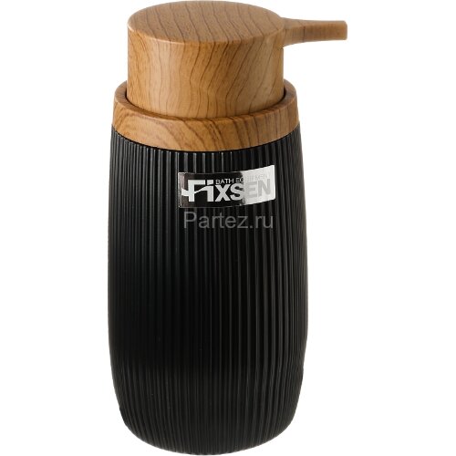 Дозатор для жидкого мыла Fixsen Black Boom пластик, черный (FX-411-1)
