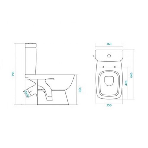 Унитаз-компакт Santek Нео Лайт (1.WH30.2.471)