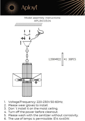 Подвесная люстра Aployt APL.841.03.04