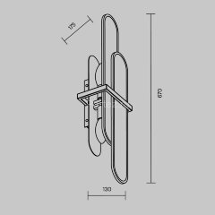 Настенный светильник Maytoni MOD099WL-02G2