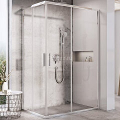 Душевая дверь Ravak раздвижная 90х195, толщина полотна 6мм универсальная, цвет профиля хром