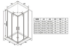 Душевая дверь Ravak раздвижная 90х195, толщина полотна 6мм универсальная, цвет профиля хром