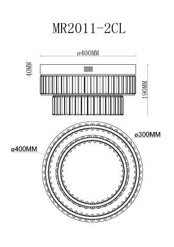 Потолочная люстра MyFar MR2011-2CL
