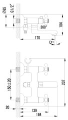 Смеситель для ванны Lemark Plus Harmony LM1422C