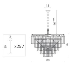 Подвесная люстра Divinare 3001/01 LM-13