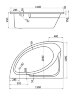Ванна акриловая Santek Гоа асимметричная 150х100 левосторонняя белая