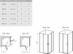 Душевая дверь Ravak распашная 80х195, толщина полотна 6мм универсальная, цвет профиля белый