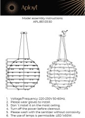 Подвесная люстра Aployt APL.851.03.50