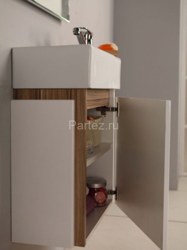 Тумба под раковину AQUATON Эклипс М46, левая, белая (1A172801EK49L)