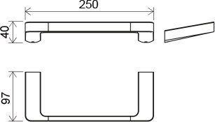 Полотенцедержатель Ravak 10° хром (X07P324)