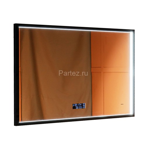 Зеркало AZARIO Эдисон - МЕТЕО 900х650 с подсветкой, бесконтактный сенсор с функцией диммера, погодны