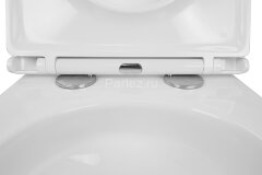 Унитаз подвесной Azario Teramo 515х355х365 безободковый, скрытое крепление, смыв "Торнадо", в компле