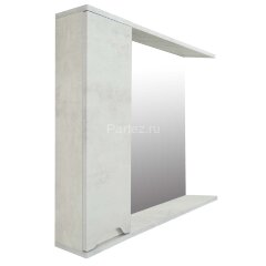 Зеркало-шкаф Loranto Florena 80 800х135х600 левый, светлый бетон (CS00086988)