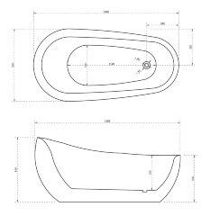 Акриловая ванна ABBER AB9235