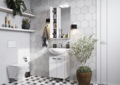 Зеркало-Шкаф AQUATON БЕККА 50 белый дуб (1A214502BAC20)