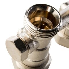 Узел нижнего подключения радиатора для однотрубной системы прямой 3/4" Stout