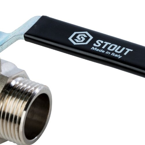 Кран шаровой полнопроходной НР/НР рычаг 1" Stout