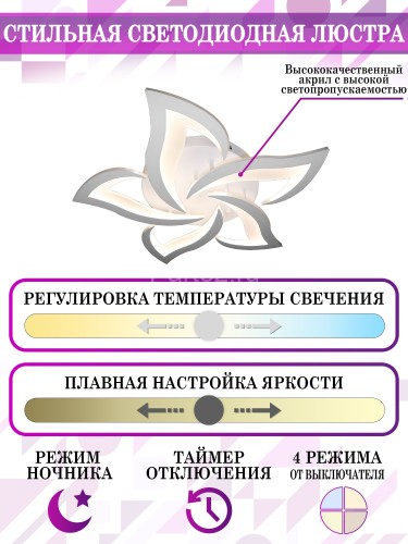 Потолочная люстра Natali Kovaltseva LED LAMPS 81212