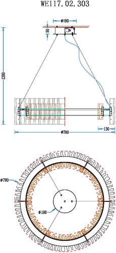 Подвесная люстра Wertmark WE117.02.303