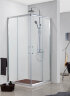 Душевое ограждение Azario GREENWOOD 1100х1100х1850, БЕЗ ПОДДОНА, прозрачное стекло 6 мм, цвет профиля серебро (AZ-NNE1142 1100)