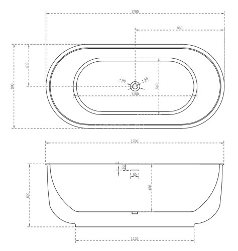 Акриловая ванна ABBER AB9244
