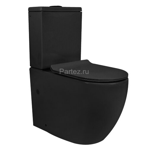 Унитаз-компакт Azario CORSA 380х630х830 напольный, безободковый, в комплекте с быстросъемным сиденье