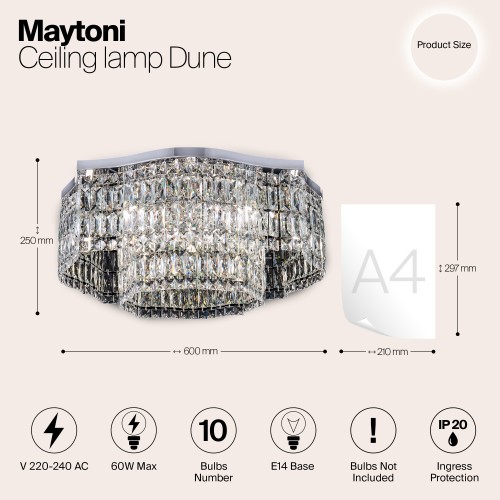 Потолочная люстра Maytoni DIA005CL-10CH