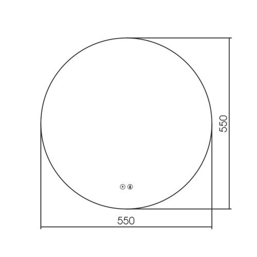 Зеркало AZARIO Savanna RGB D550 SMART-управление, парящая подсветка (LED-00002605)