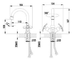 Смеситель  Lemark Partner LM6547C  для раковины