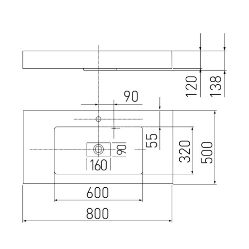 Раковина AQUATON Ричмонд 800, белая (1A70593KRD010)