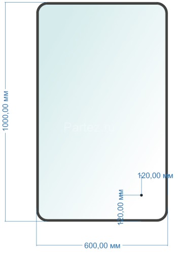 Зеркало AZARIO INCANTO 600х1000 бесконтактный сенсор, подсветка с диммером, цвет золото (LED-0000255