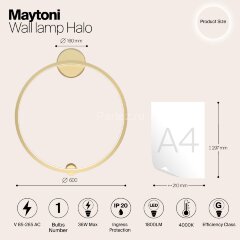 Настенный светильник Maytoni MOD005WL-L22BSK1