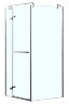 Душевое ограждение Azario MONTREAL 900х900х2000 L, со стеклянной полкой, без поддона, прозрачное стекло 8 мм, цвет профиля серебро (AZ-NWG1231-L)
