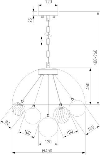 Подвесной светильник Eurosvet 30178 хром