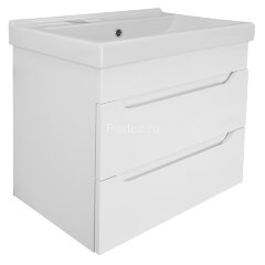 Комплект тумба Loranto подвесная Аврора 60 600х400х560 с раковиной Fest 60 белая (CS00085751)