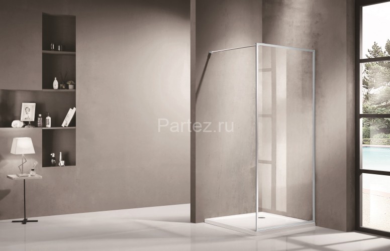 Душевая перегородка Azario RICHMOND 6310 Walk-in 800х2000 прозрачное стекло 6 мм, цвет профиля серебро (AZ-NAG6310 800)