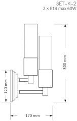 Бра Kutek SET-K-2(N)